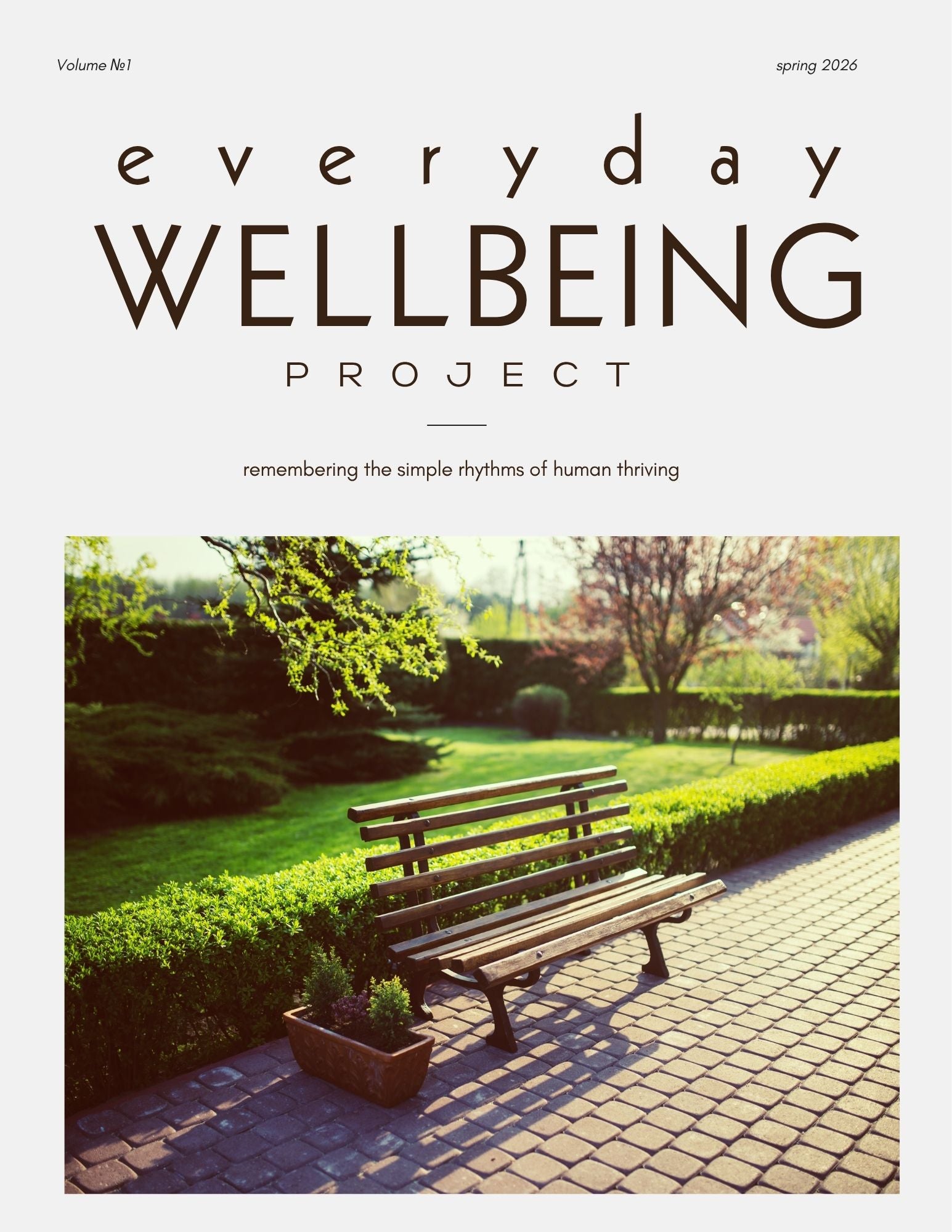 Vol. 1 · On Hope & Mental Wellbeing · Single Issue Print