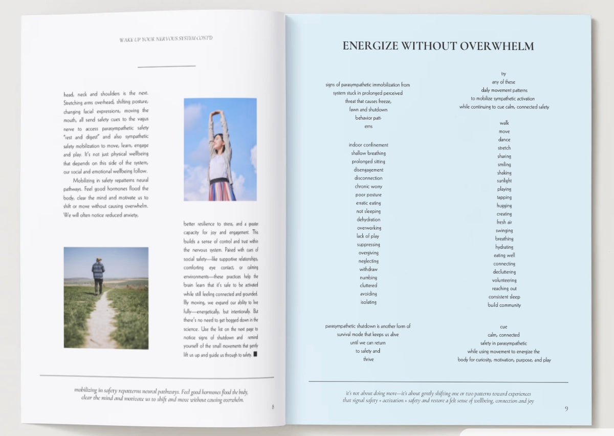 Page from Everyday Wellbeing Project Volume 2, On Joy: Energize Without Overwhelm