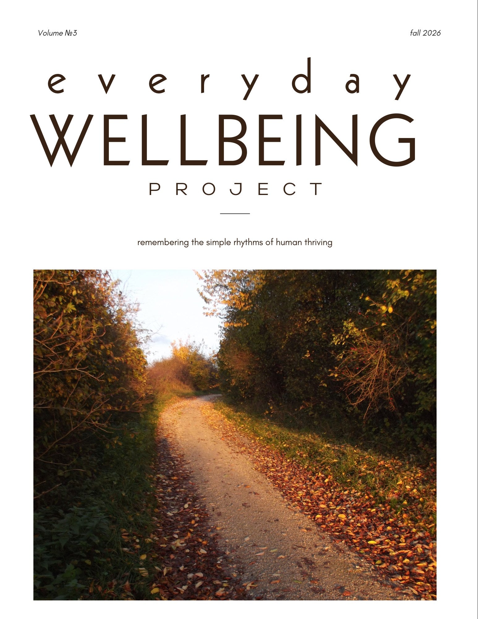 Vol. 3 On Love cover - The Everyday Wellbeing Project fall 2026 print magazine on emotional wellbeing